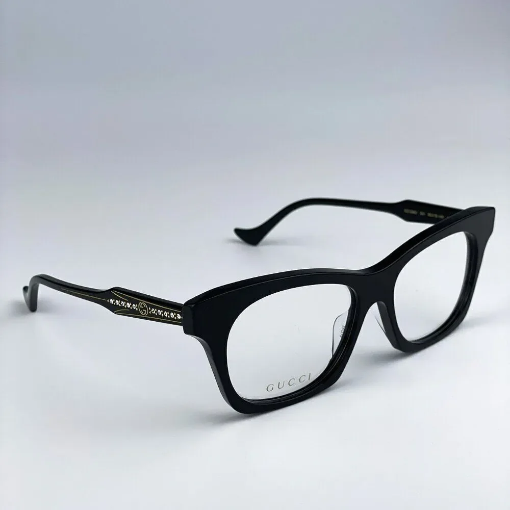 SALE! NEW Gucci GG1299O 001 Black Square Women Eyeglasses